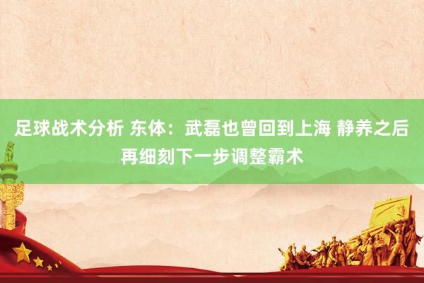 足球战术分析 东体：武磊也曾回到上海 静养之后再细刻下一步调整霸术